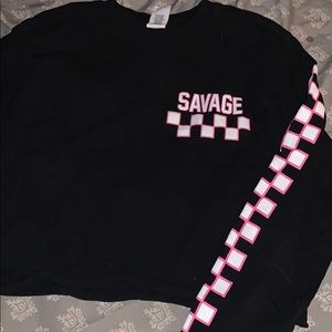 Savage long sleeve crop top